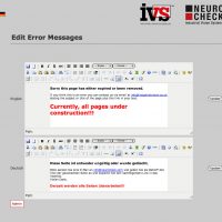 IVS Error Messages