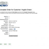 Heine Club Order Status