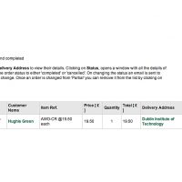 Heine Club current orders screen