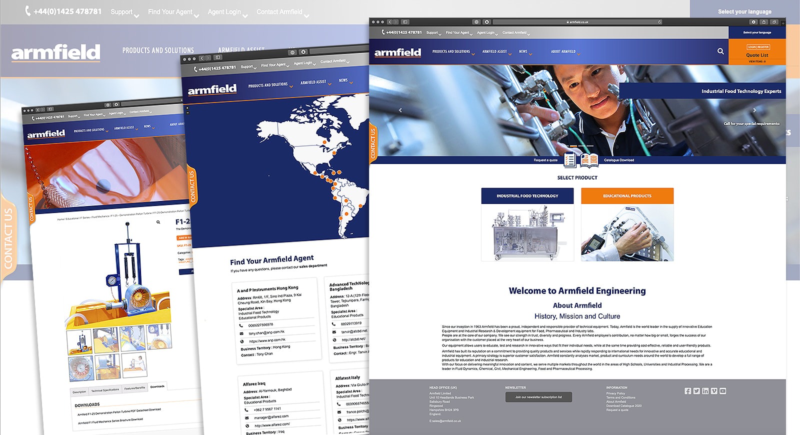 Armfield webpages