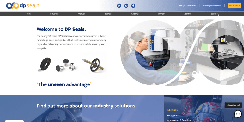 New DP Seals homepage